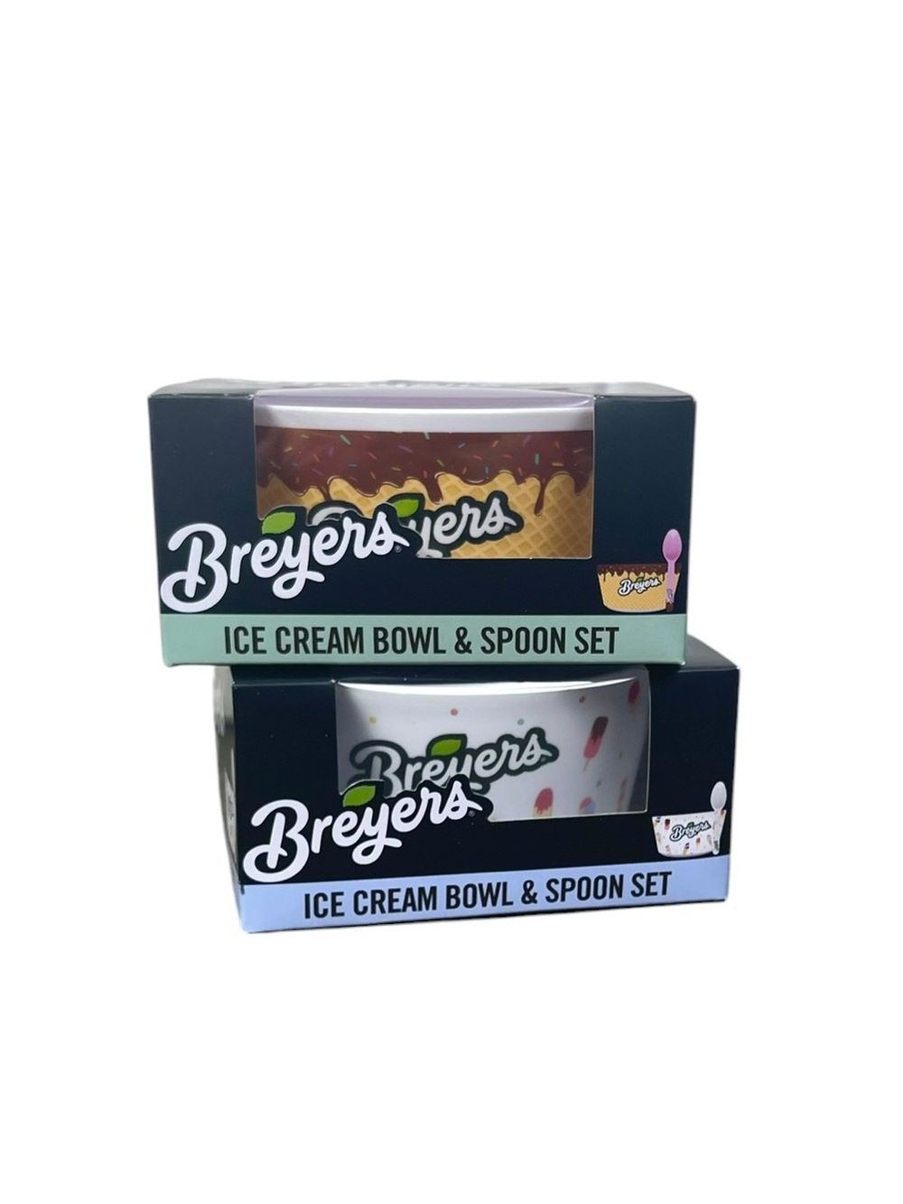 Breyers Ice Cream Bowl & Spoon Set - White with Multicolor Sprinkles